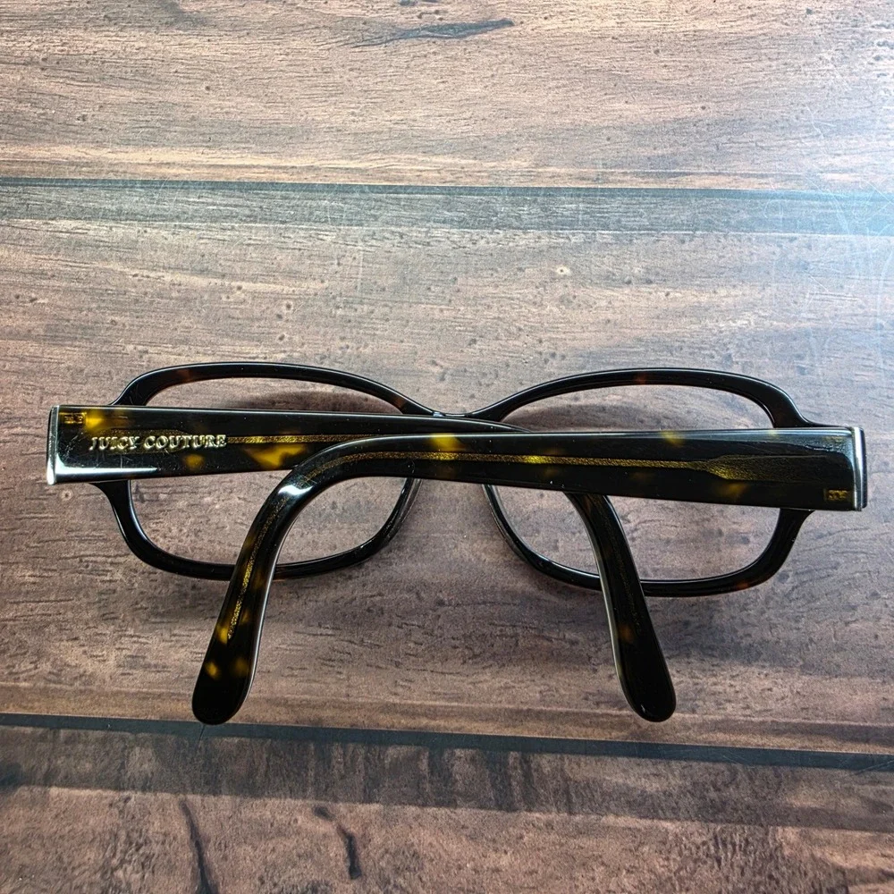 Juicy Couture JU 555/F/S Tortoise Floral Interior Eyeglasses 55-16-135 0086 Y6
